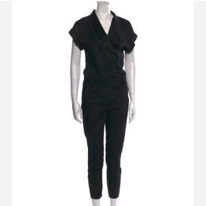 Vince V-Neck Black Jumpsuit - Size S